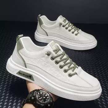 2024 Men Casual Shoes Slip on Light Sneakers Fashion Driving Walking Tennis Shoes for Male Skate Flats Sneakers Footwear 39 зелёный