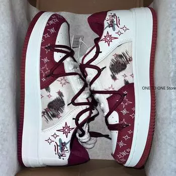 2024 Мужская обувь Низкие красные немецкие кроссовки Niche Sports Casual Shoes Модные универсальные модные кроссовки Star Board для мужчин 36