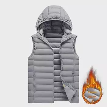 2024 Men s Winter Slim Fit Cotton Coat with Detachable Hood XL синий