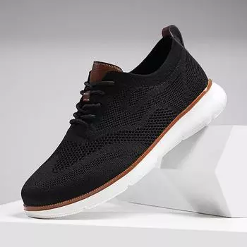 2024 Men Sneakers Summer Mesh Running Shoes Lightweight and Breathable Sneakers For Men Big Size 39-48 39 чёрный