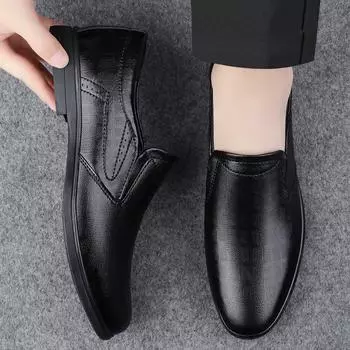 2024 Mens Loafers Genuine Leather Mens Slip on Shoes Male Comfortable Business Shoes High Quality Classic Men Shoes for Wedding 37