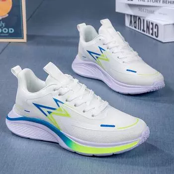 2024 Mens Sports Shoes Comfortable Breathable Mesh Versatile Walking Shoes Ultra Light Training Jogging Shoes for Men and Women EU36