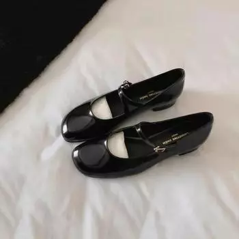 2024 милые туфли Лолиты в японском стиле для девочек, черные туфли на плоской подошве на платформе, модные женские кожаные туфли Мэри Джейн с квадратным носком, студенческие туфли для косплея 35 коричневый