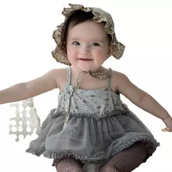 2024 милый комбинезон для ползания на подтяжках для новорожденных девочек, летний тонкий 66CM