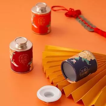 2024 Мини Пустая жестяная банка для чая Бытовая герметичная банка для зеленого и черного чая Портативная домашняя маленькая коробка для упаковки чая Банка для хранения красный