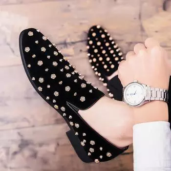 2024 Модная брендовая мужская обувь из кожи ручной работы Удобная мужская обувь Мужские мокасины Банкетная обувь Вечерние балетки Zapatos Hombre 6