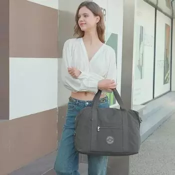 2024 Модная легкая сумка через плечо унисекс из нейлона с защитой от брызг и совместимостью с чемоданом на колесиках 44x19x30cm