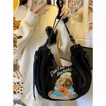 2024 модная повседневная сумка для пельменей большой емкости для студентов колледжа школьная сумка для фитнеса спортивная сумка-мессенджер нейлоновая сумка розовый