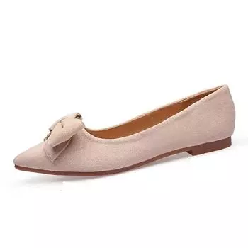 2024 модная женская обувь на плоской подошве, элегантная женская обувь на плоской подошве с острым носком и бантом, брендовые милые женские топсайдеры, мягкие большие размеры 42 35 чёрный