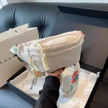 2024 Модная женская универсальная сумка через плечо на талию и грудь розовый