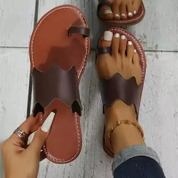 2024 модные большие размеры новые кожаные легкие женские классные тапочки с закрытым носком и плоским дном домашняя одежда 36 чёрный