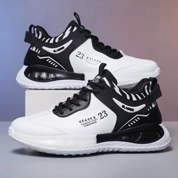2024 Модные молодежные дышащие 3D стерео папины кроссовки на толстой подошве 43 чёрный
