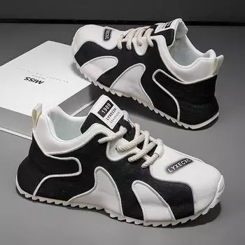 2024 Модные мужские дышащие кроссовки для активного отдыха больших размеров Модные кроссовки для бега Универсальная нескользящая обувь 39 красный