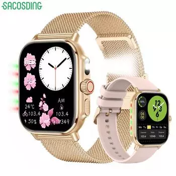 2024 модные новые 1,95-дюймовые мужские умные часы для улицы, водонепроницаемый IP67, аккумулятор 350 мАч, светодиодный фонарик, Bluetooth, умные часы для звонков + коробка