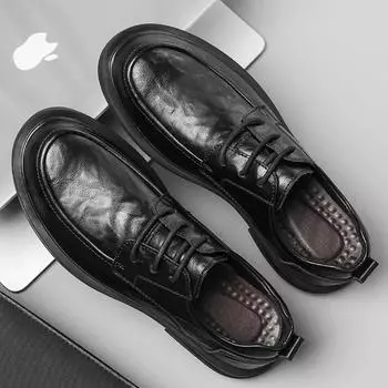 2024 модные новые мужские деловые туфли на шнуровке рабочие туфли мужские туфли из натуральной кожи парковые прогулочные туфли бесплатная доставка 39