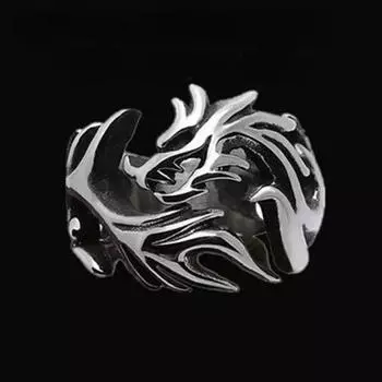 2024 Модные светящиеся кольца с драконом, готические регулируемые мужские кольца из нержавеющей стали, уникальные ювелирные изделия для мальчиков, винтажные кольца adjustable