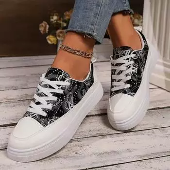 2024 модные туфли для женщин в иностранном стиле, новые туфли с круглым носком, повседневные дышащие резиновые корейские женские туфли 36 чёрный