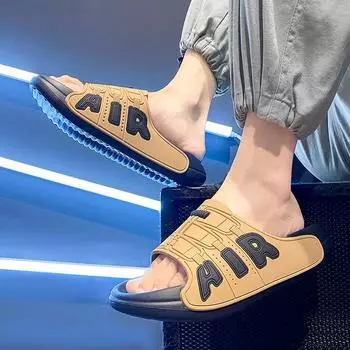 2024 Модные высококачественные домашние мужские сандалии Повседневная и прочная мужская обувь Нескользящие мужские тапочки с открытым носком Летняя обувь 38 красный