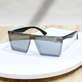 2024 Модные женские безрамные ретро квадратные персонализированные модные очки для детей с большой оправой модные очки для детей на открытом воздухе стиль