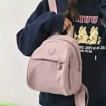 2024 Модный женский мини-рюкзак в японском стиле из ткани Оксфорд Small розовый