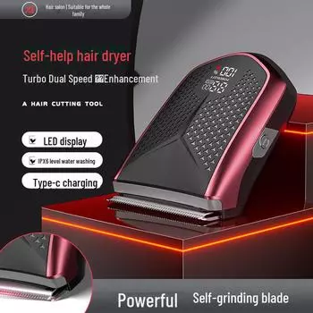 2024 Моющаяся электрическая машинка для стрижки волос с ЖК-дисплеем для самостоятельного ухода LK-4500