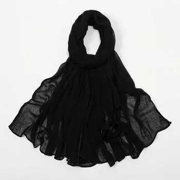 2024 Мягкие вискозные хлопковые мусульманские хиджабы для женщин шарф однотонные шали Femme Musulman вискозный рейонный головной платок исламский тюрбан повязка на голову