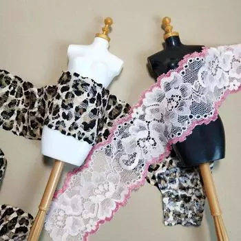 2024 Мягкий эластичный жаккардовый цветной кружевной штрих-код DIY Одежда шляпа рюкзак отделка тело домашний текстиль нижнее белье бюстгальтер швейные материалы 1 yard