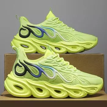 2024 Мужская дышащая повседневная обувь большого размера Спортивная обувь Классическая летная обувь с перекрученной подошвой Кроссовки для бега на открытом воздухе 39 чёрный