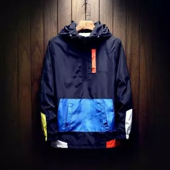 2024 Мужская куртка на молнии, весенняя модная тонкая пуловерная куртка с капюшоном, мужская уличная одежда в стиле хип-хоп, повседневное пальто, верхняя одежда, ветровка M