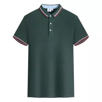 2024 Мужская летняя повседневная футболка Polo Fashion Slim Fit Polo Shirt Мужская хлопковая рубашка Polo Sports Top S красный