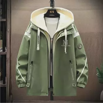 2024 Мужская модная повседневная куртка свободного кроя с капюшоном на осень/зиму 3XL