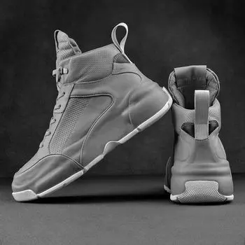 2024 Мужская новая толстая подошва с высоким верхом прочная спортивная обувь модная универсальная повседневная обувь сверхлегкие кроссовки для бега 39