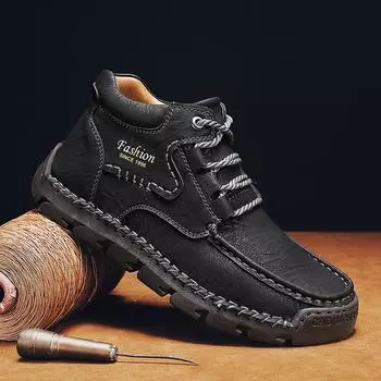 2024 Мужская обувь Мужские плюшевые теплые высококачественные ботинки Зимние ботинки для снега Ботинки в стиле ретро для пустыни Мужская обувь Высокие кроссовки Повседневная обувь 38