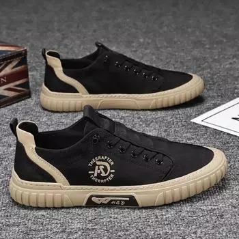 2024 мужская обувь, повседневная обувь с одной стремянкой, дышащая обувь из ледяной ткани, мужская обувь очень большого размера, 39–47 44 чёрный