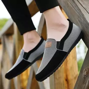 2024 Мужская повседневная обувь Drive Fashion Boat Shoes Мужские брендовые парусиновые мокасины Мужская удобная повседневная обувь Drive 39 серый