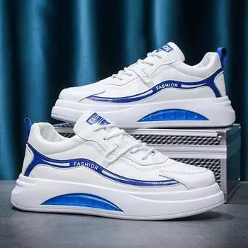 2024 Мужская повседневная обувь осень Новые мужские массивные кроссовки Модные дизайнерские брендовые туфли на платформе Удобные кроссовки Zapatillas 39 чёрный