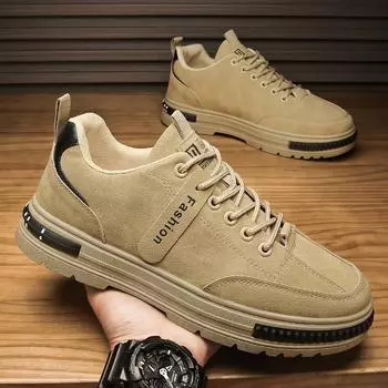 2024 Мужская повседневная рабочая обувь Ретро-ботинки Martin Обувь для защиты труда Водонепроницаемая обувь 39 чёрный