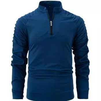 2024 Мужская повседневная спортивная рубашка на молнии с длинным рукавом XL белый