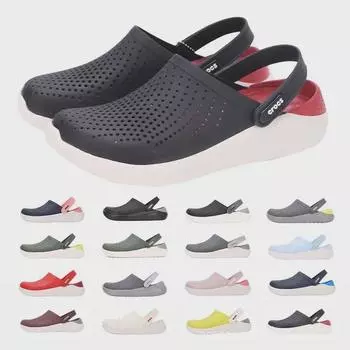 «2024 Мужские дышащие нескользящие летние сандалии: Пляжные туфли с мягким дном и отверстиями 41