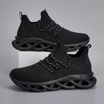 2024 Мужские кроссовки для бега Легкие дышащие мужские спортивные туфли Нескользящие уличные мужские повседневные кроссовки Мягкая модная подошва EVA 44 белый