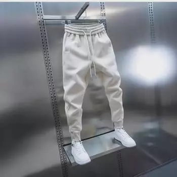 2024 Мужские повседневные брюки с камуфляжным принтом и эластичным поясом Extra Large чёрный