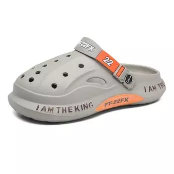 2024 Мужские сандалии-сабо Летние уличные тапочки Пляжная обувь для плавания Мужские тапочки Садовые сандалии Повседневная обувь Обувь для плавания 39 синий