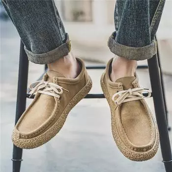 2024 Мужские туфли из матовой кожи Slip-On — модная повседневная обувь с мягкой подошвой для весны и лета 39