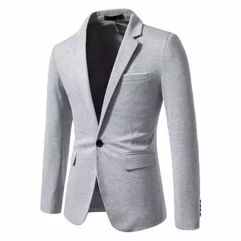 2024 мужской деловой костюм, пальто на одной пуговице, черный, синий, мужской приталенный модный пиджак, пиджак, повседневный пиджак, мужская одежда 4XL светло-синий