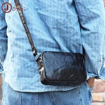 2024 Мужской рюкзак Messenger из натуральной кожи в стиле ретро - Первый слой из коровьей кожи