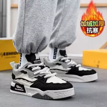 2024 национальный прилив ветер осень и зима прямая трансляция ниша толстая подошва ins доска обувь порт стиль дышащий хлеб обувь для улицы инструменты хлопок s 39