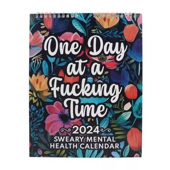 2024 Настольный календарь Многоцелевой инновационный веселый плотный бумажный ежемесячный календарь психического здоровья Маленький настольный календарь