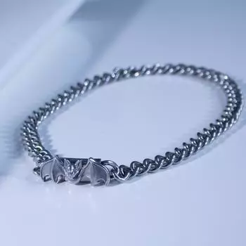 2024 Нержавеющая сталь Черное ожерелье Летучая мышь Не тускнеет Нержавеющая сталь ожерелье колье колье ювелирные изделия из нержавеющей стали чёрный