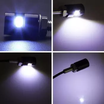 2024 New 2PCS License Plate Light Screw Bolt Lamp 12V LED Bulb for Car Motorcycle Truck