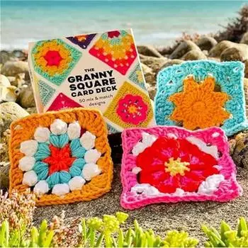 2024 New 50 Mix & Matchs Designs The Granny Square Card Decks,Knitting Kit For Adults Creative Home Decor